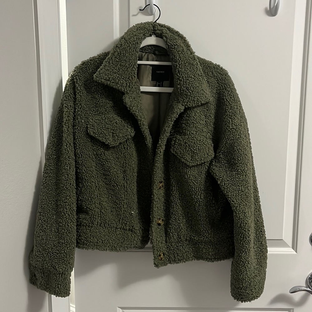 Army Green Sherpa Jacket